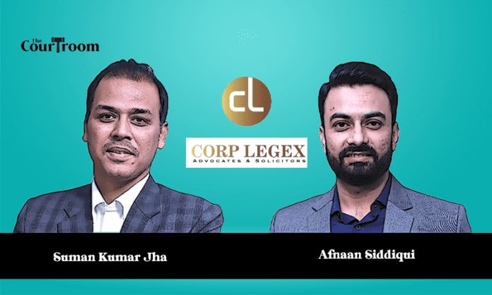 Suman Kumar Jha and Afnaan Siddiqui announce the launch of Corp Legex Advocates & Solicitors
