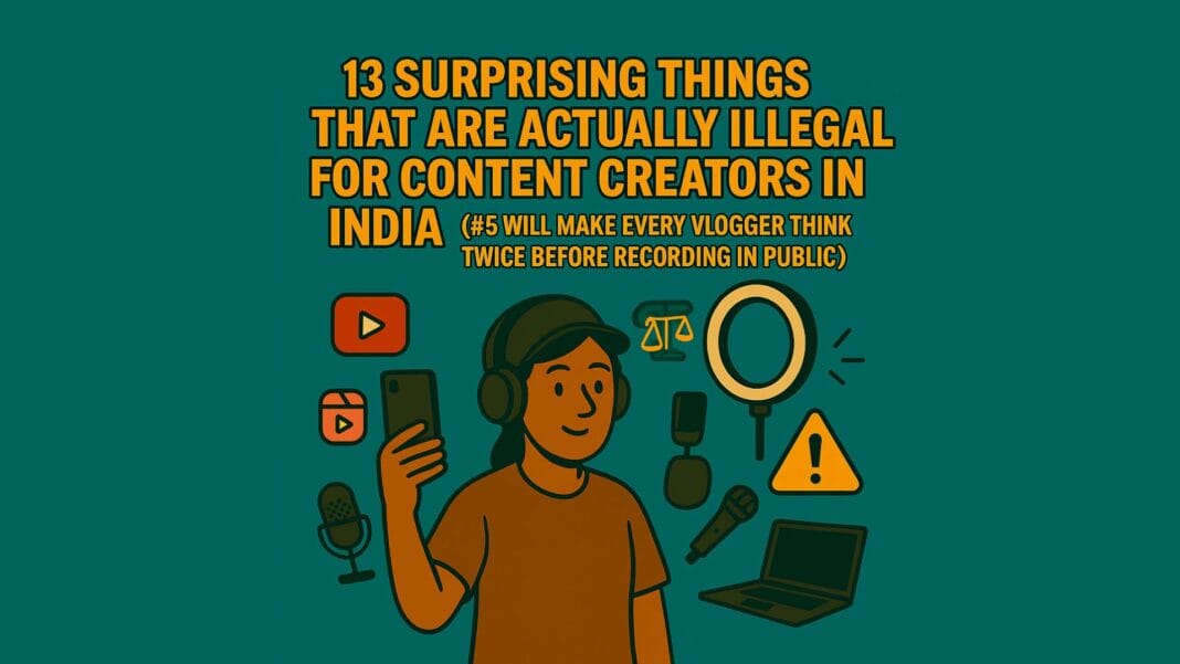 13 Surprising Things That Are Actually Illegal for Content Creators in India 13 Surprising Things That Are Actually Illegal for Content Creators in India