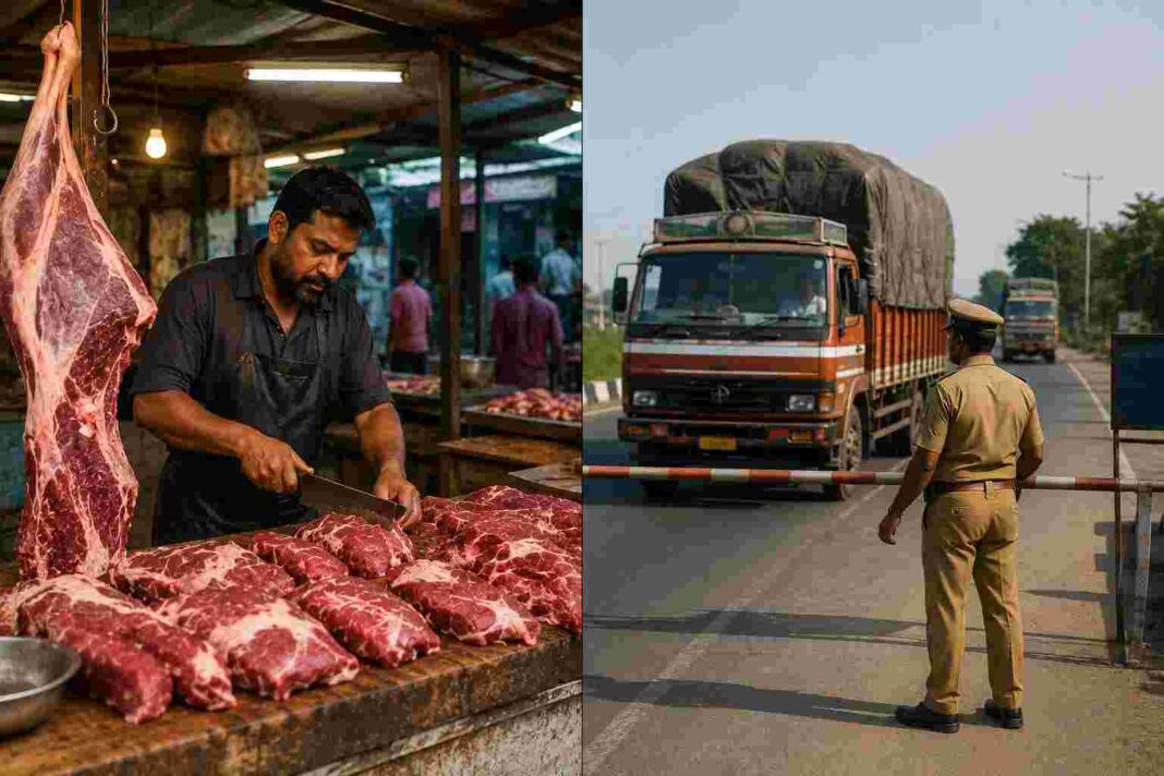 beef laws India state borders